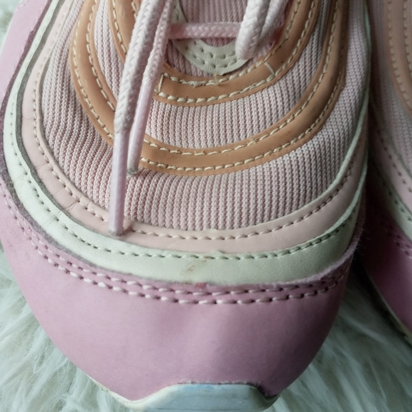 Nike Airmax 97 premium tricolor Pink Striped mesh upper running sneakers 8 - Picture 4 of 14